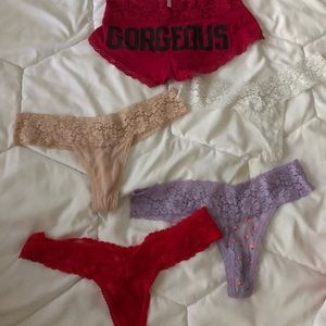 5 used XS panties from PINK
